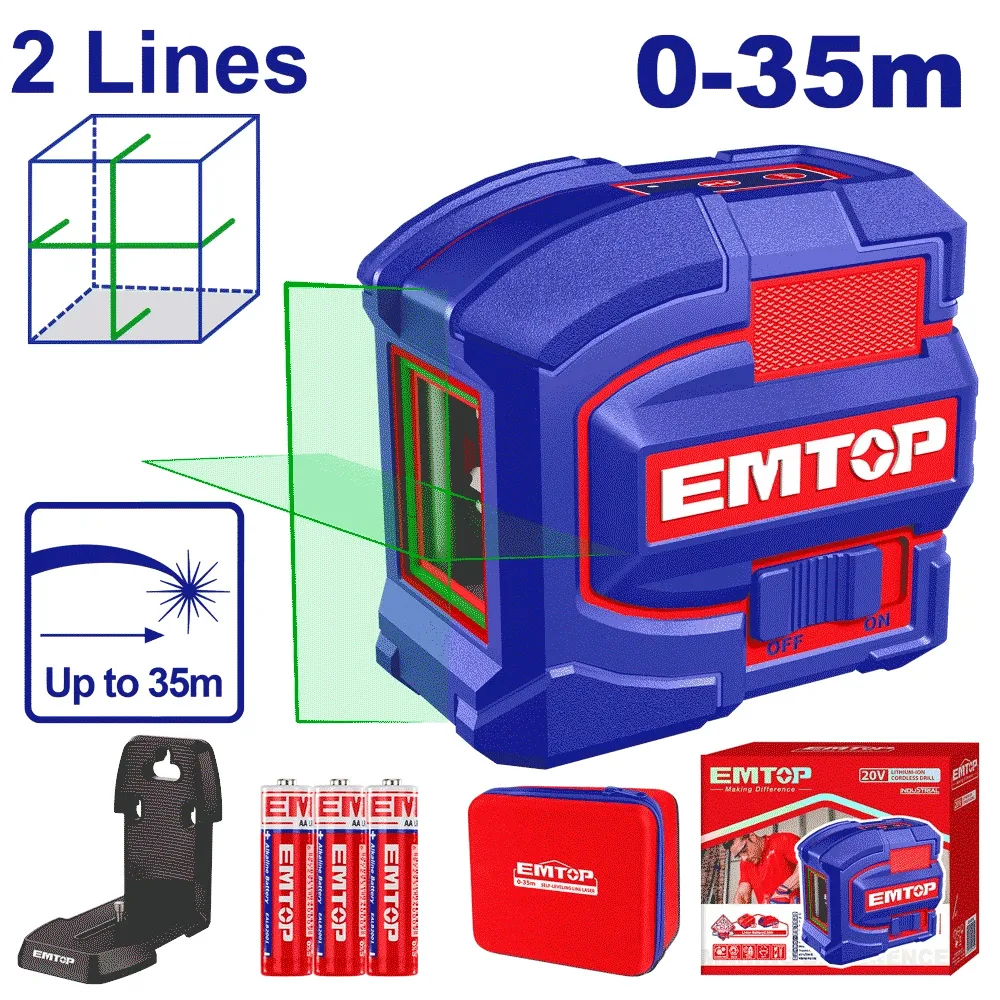laser 2 lignes vert 35m ESLE21601 EMTOP Tunisie