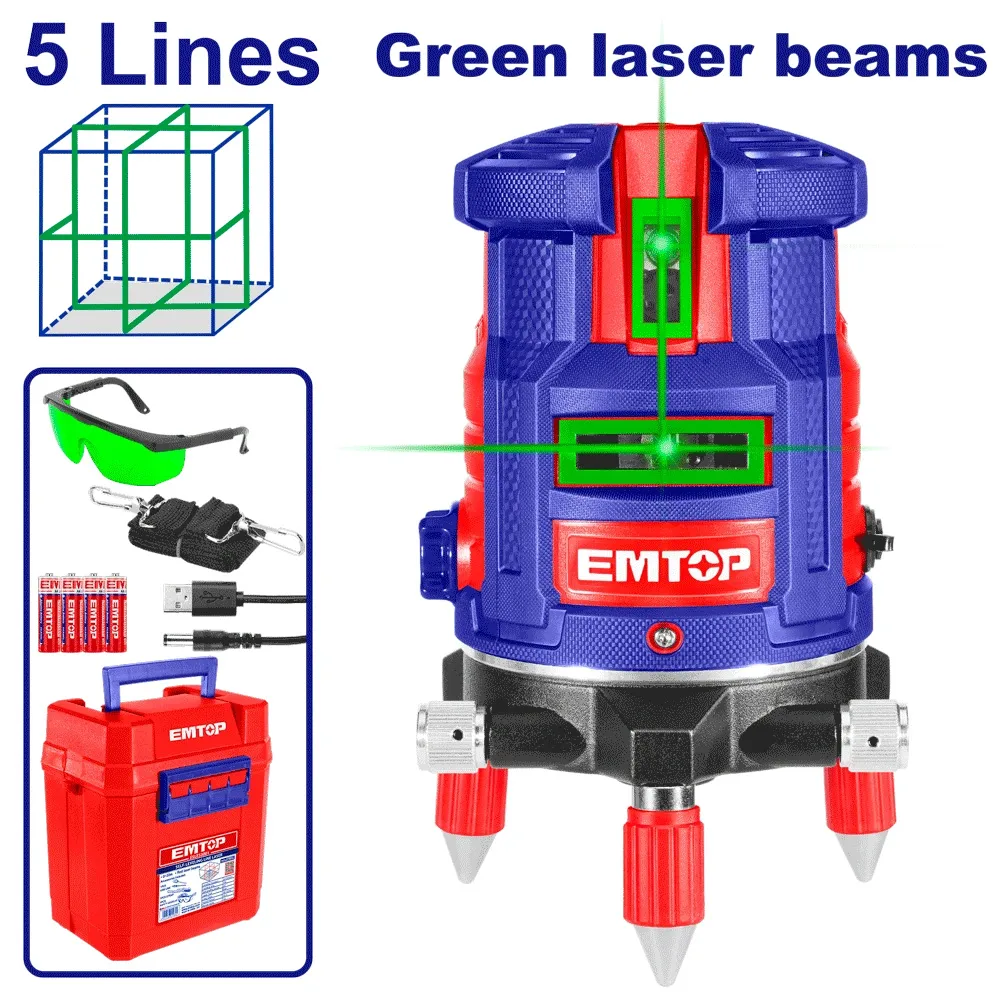 Laser 5 lignes vert 30m ESLE53003 EMTOP Tunisie
