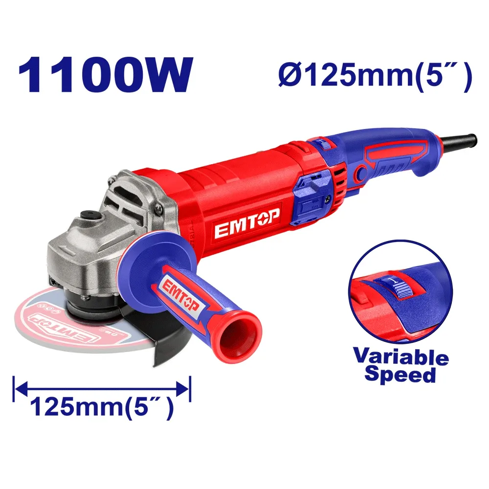 Meule 125 1100w à variateur EAGRS11053 EMTOP Tunisie