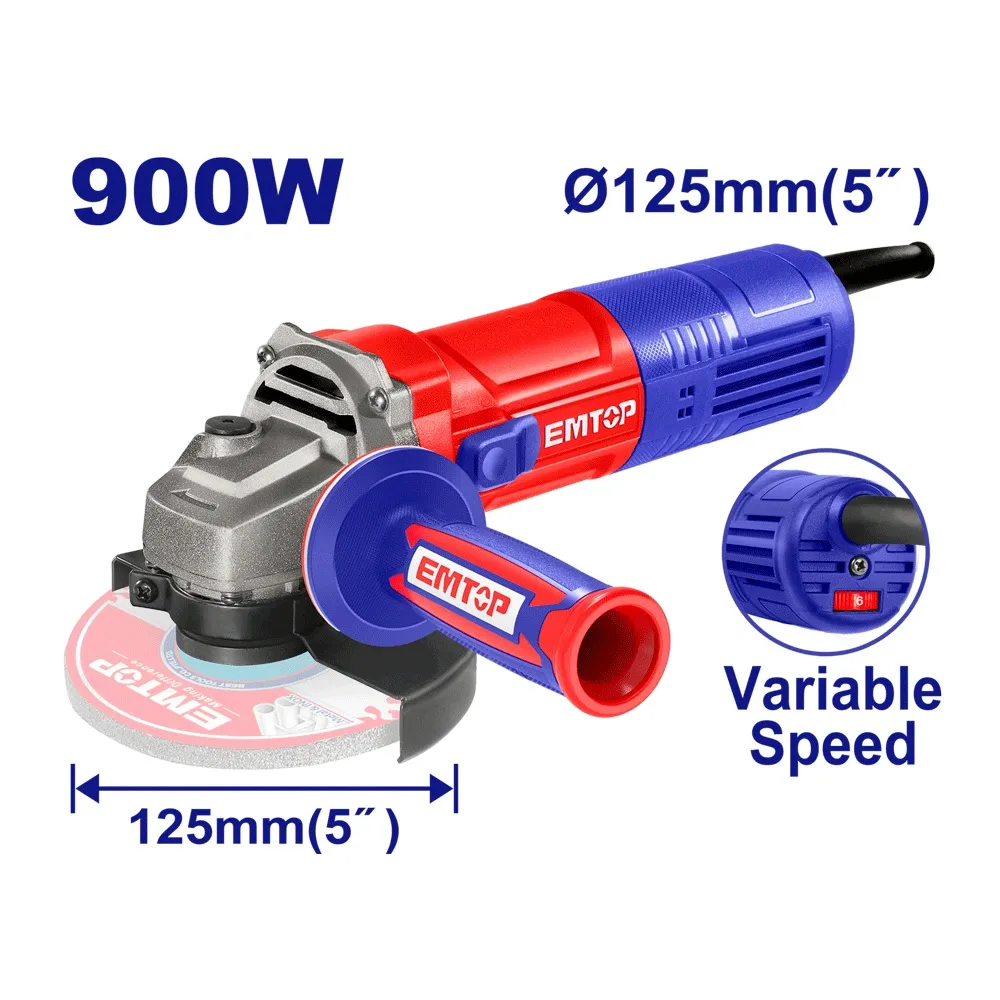 Meule 125 900w à variateur EAGRS09051 EMTOP Tunisie