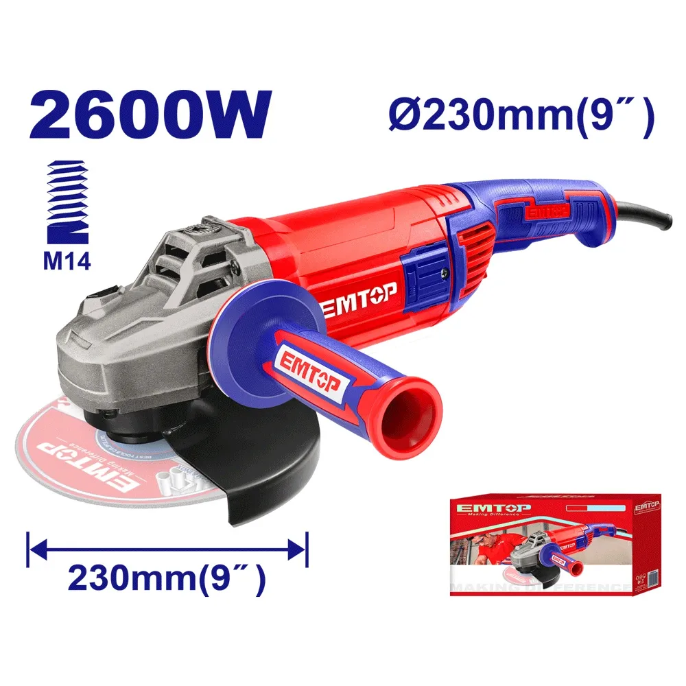 Meule 230mm 2600w EAGR26093 EMTOP Tunisie