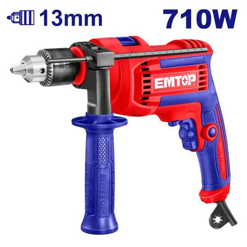 Perceuse à percussion 13mm 710w EMDL0716 EMTOP Tunisie