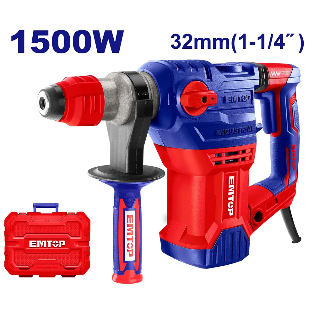 Marteau Perforateur SDS + 32mm 1500W + AC ERHRP1502 EMTOP Tunisie