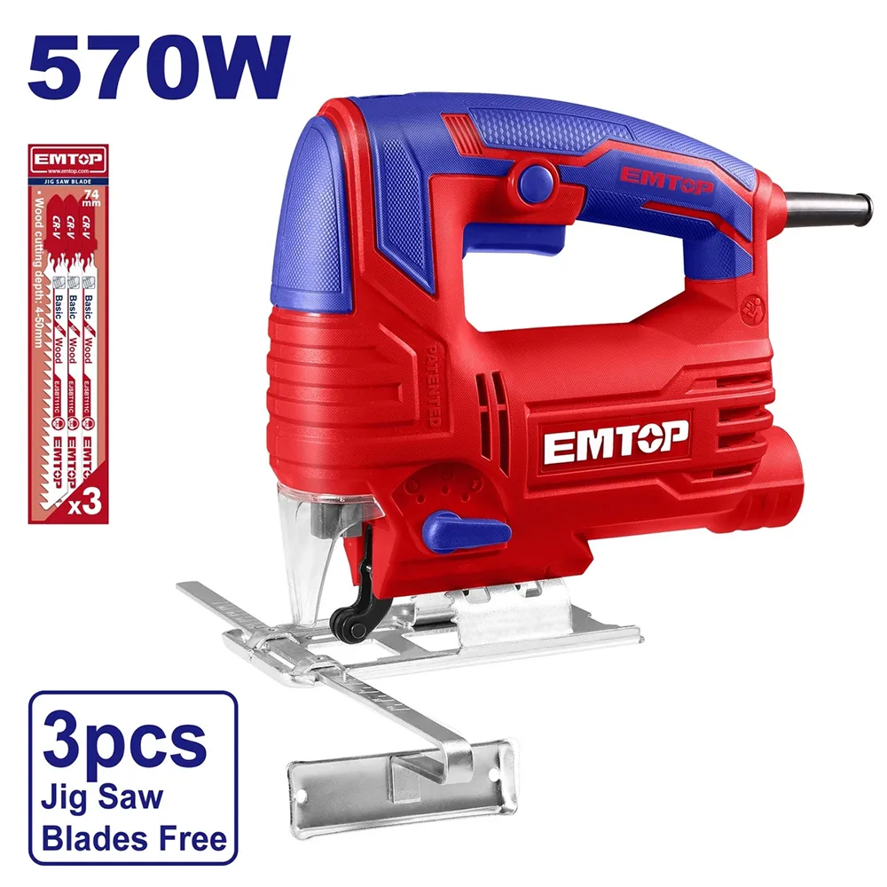 Scie sauteuse 570w + 3 lames EJSW5701 EMTOP Tunisie